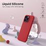 Liquid Silicone Case For Apple iPhone 14 Pro Max Luxury Thin Phone Cover Red Image 2