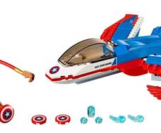 Lego Marvel Superheroes 76076: Captain America Jet Pursuit (2017) 100% Complete (NO BOX)