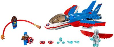 Lego Marvel Superheroes 76076: Captain America Jet Pursuit (2017) 100% Complete (NO BOX)