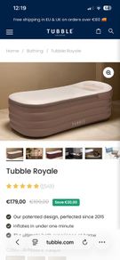 Tubble Royale Inflatable Bathtub with air pump and hose