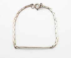 Vintage 925 Sterling Silver Geometric Link Bracelet