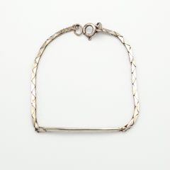Vintage 925 Sterling Silver Geometric Link Bracelet
