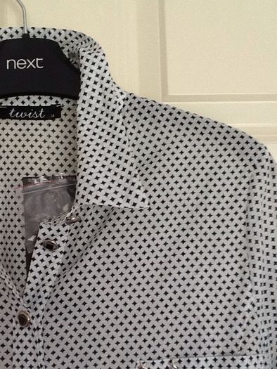 Twist navy and cream shirt/blouse