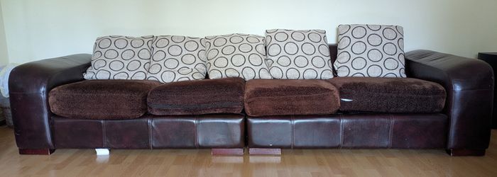 4 seat leather sofa