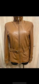 Genuine leather custom made, very soft calf leather jacket size UK8 EU 36 Perfect condition as new , luxury item