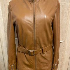 Genuine leather custom made, very soft calf leather jacket size UK8 EU 36 Perfect condition as new , luxury item