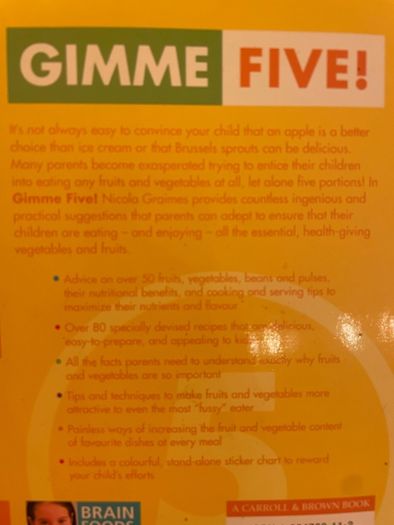 recipe book Gimme Five! Ideas For kids to eat veg and fruit