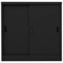 Office Cabinet with Sliding Door Black 90x40x90 cm Steel Image 3