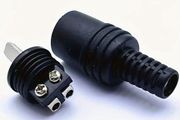 Set of two, 2-Pin Dual Core Round Flat Plug, Audio or Lighting Power Connector, new, unopened.