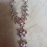 Costume  Necklace & Matching  Earrings.  Length  - 11".. Image 3