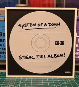 System of a down "steal this album" 3D printed album cover.