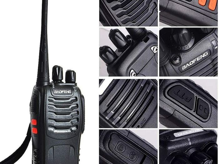 2PCS Walkie Talkie USB power Rechargeable Walkie Talkies Long Range Two-Way Radio Walky Talky with Earpieces 16CH Handheld Transceiver with LED Light for Field Survival Biking Hiking