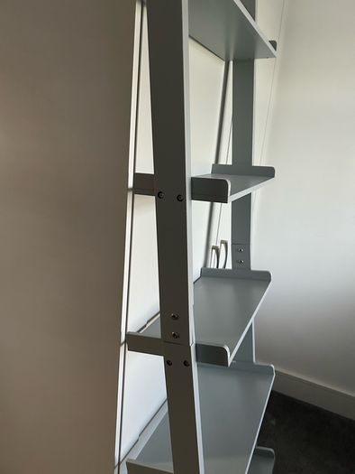 shelves wooden wall supported