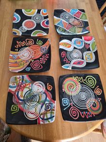Hand painted Italian ceramic plates