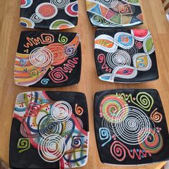 Hand painted Italian ceramic plates