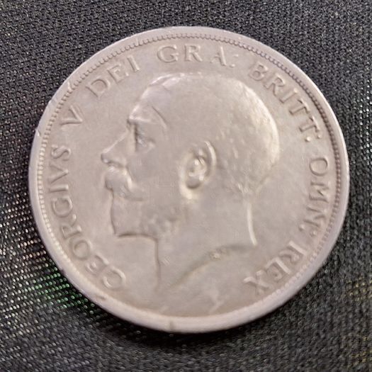 United Kingdom 1918 George V Half Crown - .925 Sterling Silver