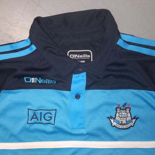 Dublin (L) GAA Polo Shirt O'Neills Jersey Gaelic Football Hurling Camogie Blue Baile Atha Cliath Leinster Large