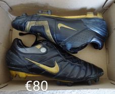 Football Boots Nike Total 90 Supremacy Black/Gold (2006) Size 7.5UK FG