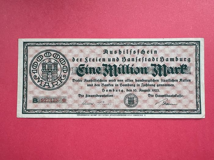 Germany. One Million  Marks  1923