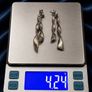 Vintage 925 Sterling Silver Twisted Leaf Stud Earrings Image 10