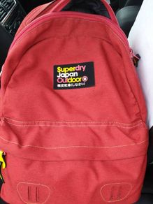 red superdry backpack bag unisex