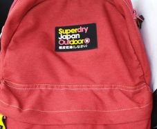 red superdry backpack bag unisex