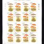 2008 Ireland Fauna & Flora: Fungi Commemorative Stamps Sheetlet Plate 1B1B1B1B1B Fine Used with Dublin cancel of 1st August 2008 (First day of issue) Image 3