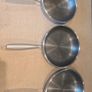 Nonstick Frying Pan Set 3-Piece, 8, 10 and 12 Inch. (2 of them used once, one new) Image 2