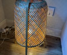 Rattan floor lamp