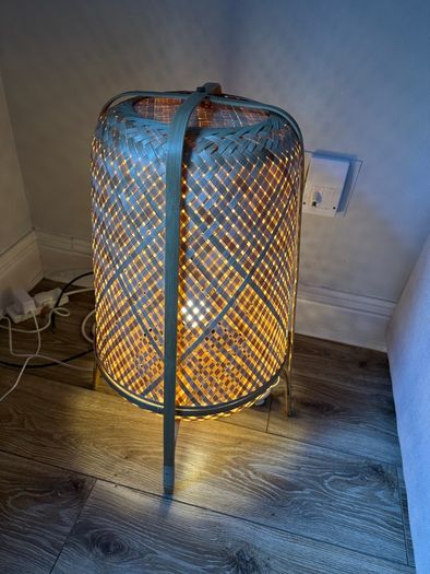 Rattan floor lamp