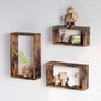 New Set of 3 Cube Rustic Shelves - FREE P&P Image 3