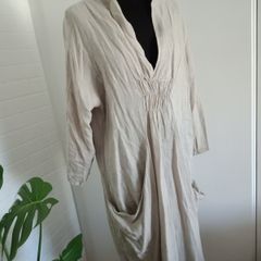 Asymmetrical Italy linen dress size 12-14