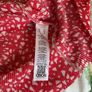 dress asos red & white v neckline long sleeved empire line dress size 14 Image 10