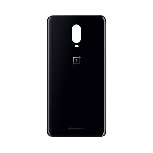For OnePlus 6T 1+6T Rear Battery Cover Back Glass Panel Black Adhesive - FHTOP6TBCB