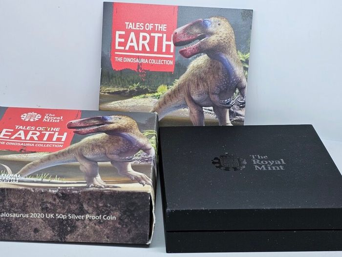 Royal Mint 2020 50p Silver Proof Dinosauria Collection Magalozaurus