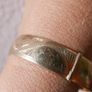 Vintage 9ct Yellow Gold Floral Pattern Bangle Bracelet Vintage 28,4g Image 6