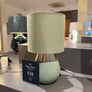 Pair of Next Table Lamps Sage Green Image 2