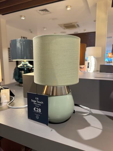 Pair of Next Table Lamps Sage Green