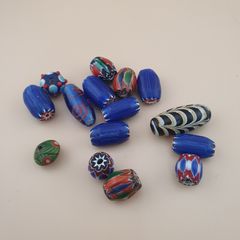Vintage Mix Venetian Style Glass Lot of 15