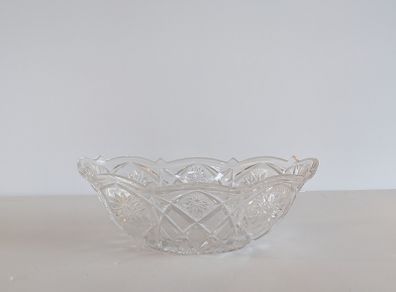 1960s Large Vintage Crystal Bowl
