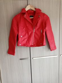Girls Red Leather Jacket