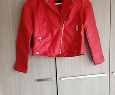 Girls Red Leather Jacket