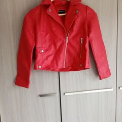 Girls Red Leather Jacket