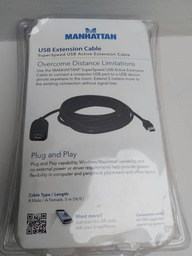 Manhattan USB 3 Extension Cable - New