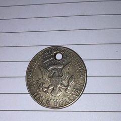 1968 US Kennedy Half Dollar Holed Silver Scrap