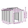 Dog House with Roof 113x153x101 cm Galvanised Steel Image 3