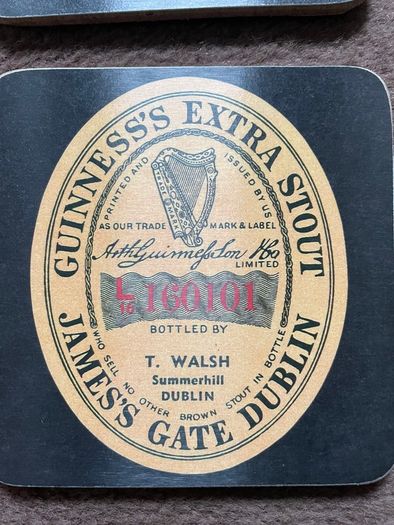 Guinness Set of Cork Backed Coasters