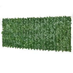 Artificial Leaf Hedge Screen, Expandable Faux Privacy Fence Panel for Garden Outdoor Indoor Decoration, 3M x 1M, Dark Green