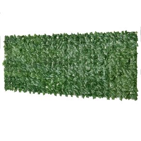 Artificial Leaf Hedge Screen, Expandable Faux Privacy Fence Panel for Garden Outdoor Indoor Decoration, 3M x 1M, Dark Green