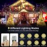 Christmas Lights Outdoor Decorations, Extra Long 120m 1000LED Mains Powered Fairy Lights, Outside Waterproof Plug in String Lights for Xmas Festival Party Holiday Wedding Decor (MULTIPLE COLOURS) Image 10